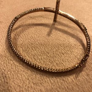 Jewelry - Rose Gold CZ Cross Bangle Jewelry - Rose Gold CZ Cross Bangle